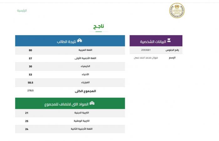 بالبلدي : أصبح
      الثالث
      على
      مدرسته..
      طالب
      ثانوي
      يحصل
      على
      28
      درجة
      في
      تظلمات
      الكيمياء