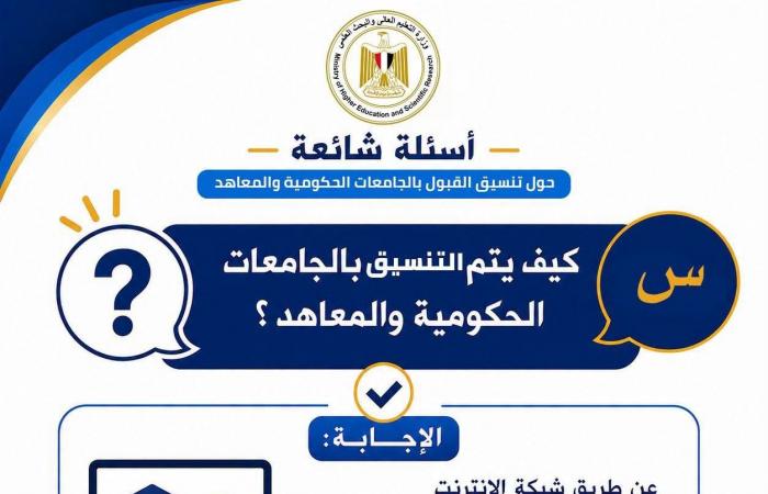 بالبلدي : التعليم
      العالي
      تستعد
      للمرحلة
      الثانية
      من
      تنسيق
      2026..
      أدلة
      إرشادية
      لتسجيل
      الرغبات
      وتجنب
      الأخطاء