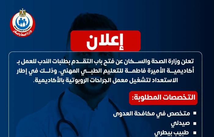 بالبلدي : فتح
      باب
      التقدم
      بطلبات
      الندب
      للعمل
      بـ
      أكاديمية
      الأميرة
      فاطمة
      للتعليم
      الطبي
      المهني