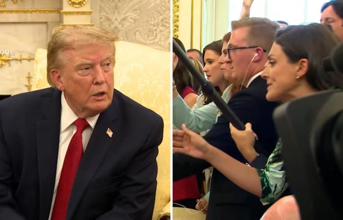 بالبلدي: "اصمتي!".. ترامب يهاجم مراسلة CNN ويصفها بالـ"مزعجة"