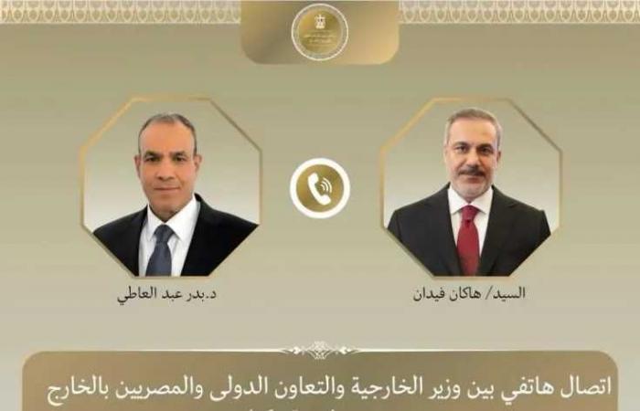 اتصال
      هاتفي
      بين
      وزير
      الخارجية
      ونظيره
      التركي