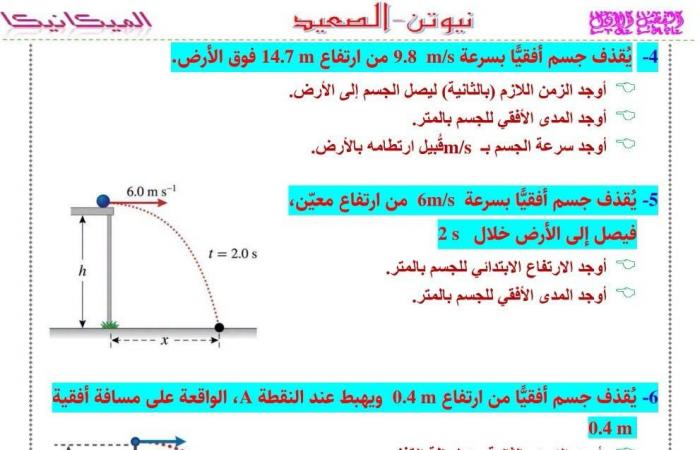 بالبلدي: حركة
      المقذوفات..
      أقوى
      مذكرة
      في
      الفيزياء
      لطلاب
      ثانية
      بكالوريا