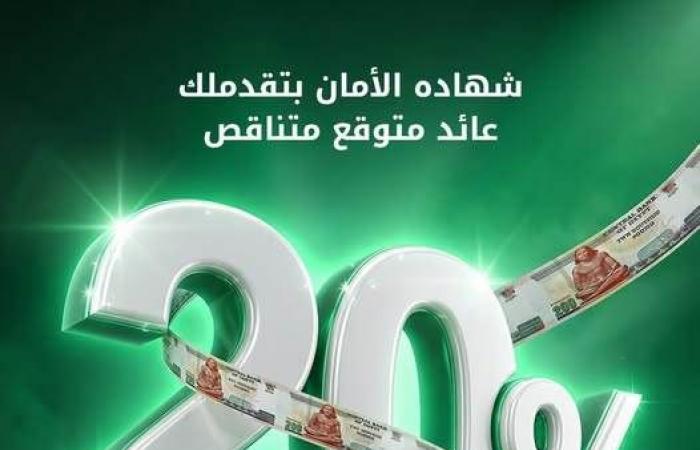 بالبلدي : شهادة
      الأمان
      الثلاثية
      بعائد
      متوقع
      يصل
      إلى
      20%
      من
      بنك
      بيت
      التمويل
      الكويتي
      مصر