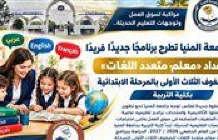بالبلدي: جامعة
      المنيا
      تطرح
      برنامجًا
      جديدا
      فريدا
      لإعداد
      «معلم
      متعدد
      اللغات»
      للصفوف
      الابتدائية