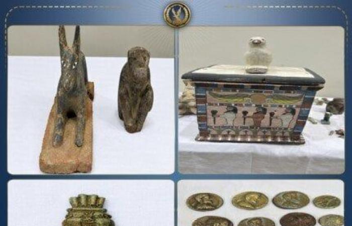 بالبلدي: ضبط
      521
      قطعة
      أثرية
      من
      العصور
      الفرعونية
      واليونانية
      والرومانية
      بحوزة
      شخصين
      في
      المنيا