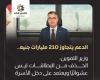 ارتفاع
      مخصصات
      الدعم
      من
      ٣٤
      مليار
      جنيه
      لـ٢١٠
      مليارات
      جنيه