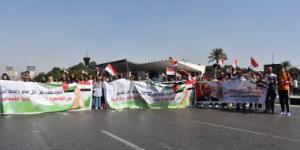 بالبلدي: قيادات جامعة عين شمس فى مسيرة تضامنية للتنديد بممارسات جيش الاحتلال