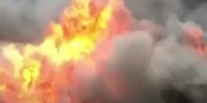بالبلدي: العراق.. حريق ضخم في محطة للوقود بقضاء الرميثة belbalady.net