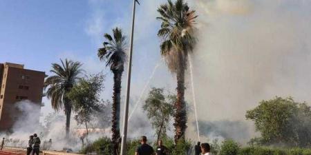 المنيا: السيطرة على حريق داخل سور مدرسة الفريق صفي الدين أبوشناف