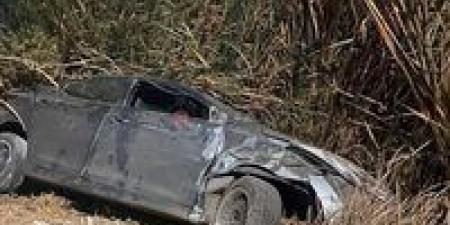 بالبلدي : إصابة 3 أشخاص في حادث انقلاب سيارة ملاكي بالفيوم