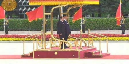 بالبلدي : مراسم استقبال رسمية للرئيس السيسى بقصر الشعب الرئاسى فى بكين