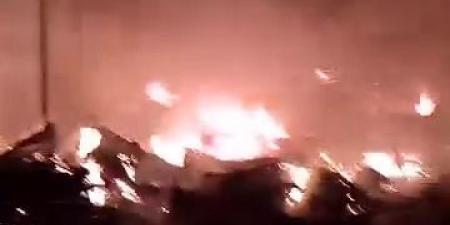 بالبلدي : نشوب حريق هائل بمنطقة الزرائب في البراجيل| صور