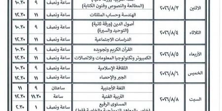 بالبلدي : جداول
      امتحانات
      الدور
      الثانى
      للنقل
      والشهاداتين
      الابتدائية
      والإعدادية
      الأزهرية
