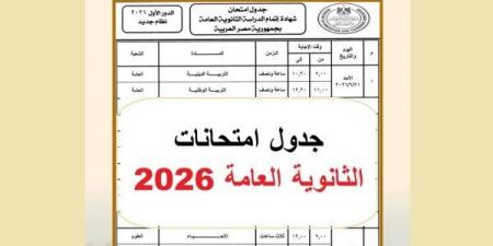 بالبلدي: موعد
      انتهاء
      امتحانات
      الثانوية
      العامة
      2026..
      العد
      التنازلي
      بدأ
      رسميًا