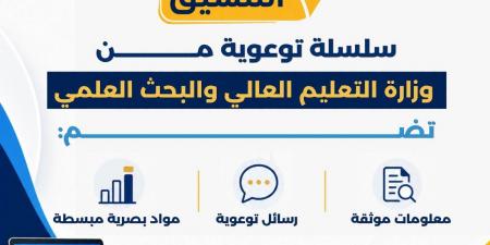 بالبلدي : إطلاق
      سلسلة
      "اعرف"
      لتوعية
      طلاب
      الثانوية
      العامة
      قبل
      بدء
      التنسيق
      الإلكتروني
      (إنفوجراف)