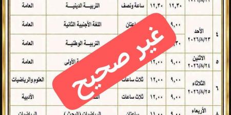 بالبلدي: حقيقة
      جدول
      امتحانات
      الدور
      الثاني
      للثانوية
      العامة
      2026..
      التعليم
      تحسم
      الجدل