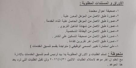 بالبلدي : الأوراق
      المطلوبة
      لتغيير
      المسمى
      الوظيفي
      للأخصائيين