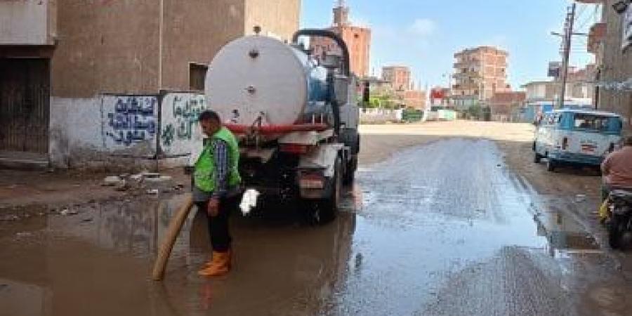 بالبلدي: مياه المنوفية: شفط تجمعات مياه الأمطار بمختلف أنحاء المحافظة