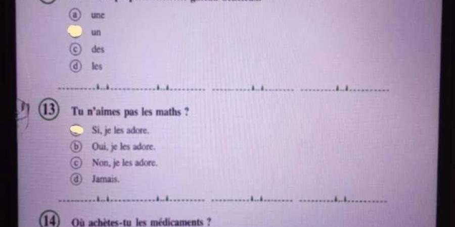 بالبلدي : الثانوية
      العامة
      2026..
      نموذج
      إجابة
      امتحان
      مادة
      اللغة
      الفرنسية